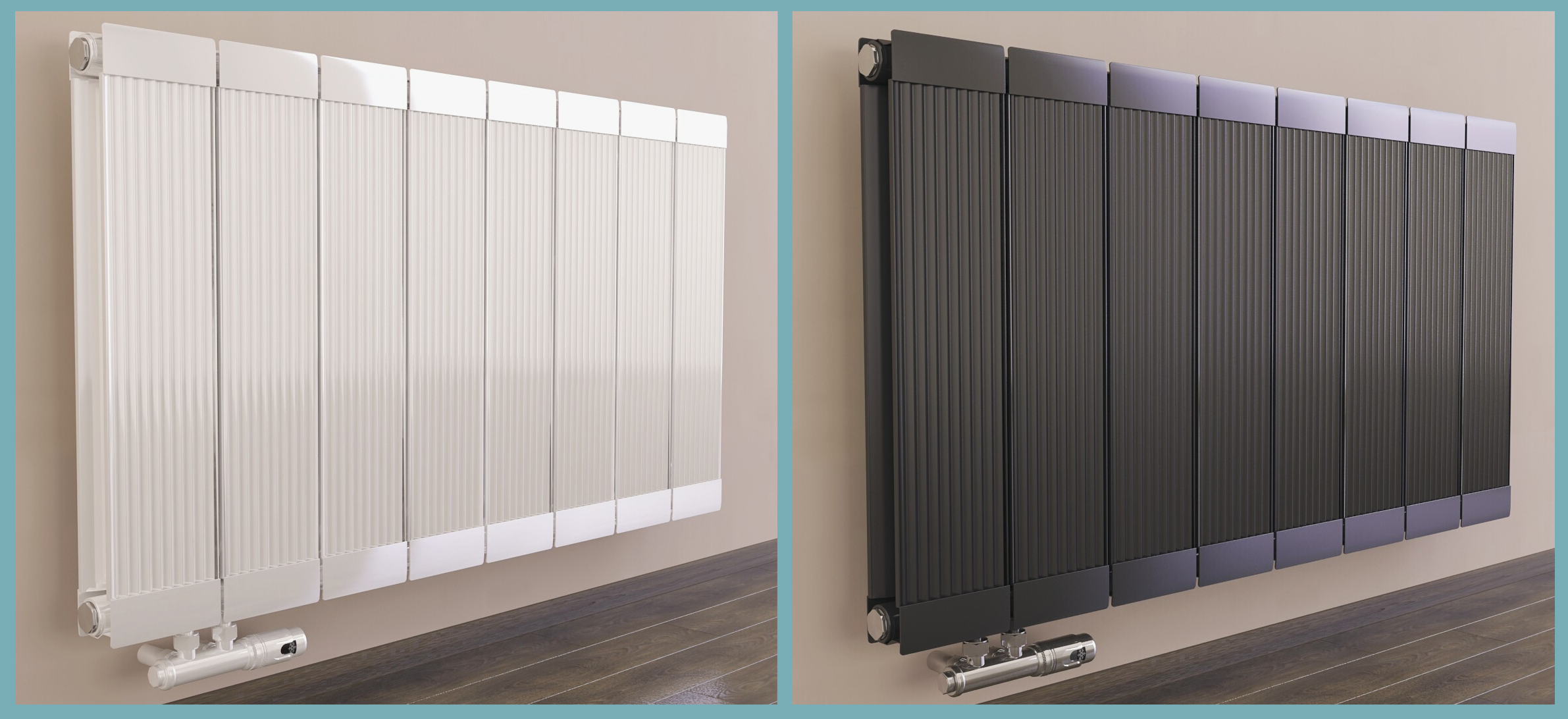 Heimwerker Design Heizkăsrper Aluminium Flach Alu Paneelheizkăsrper Horizontal Mittelanschluăÿ Heizung