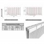 600 x 980 mm Aluminium Weiß Horizontal Heizkörper Seiten & Bittelanschluss 600 x 980 mm Aluminium Weiß Horizontal Heizkörper Seiten & Bittelanschluss