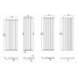 1800 x 636 mm Ein-Triple Mittelanschluss Paneelheizkörper Weiß 1800 x 636 mm Ein-Triple Mittelanschluss Paneelheizkörper Weiß