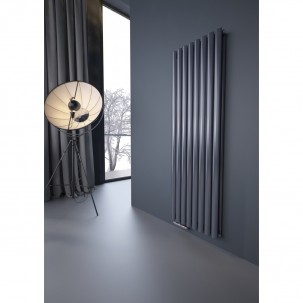 1600 x 536 mm Doppellagig Mittelanschluss Anthrazit Paneelheizkörper NEU Ellipse Design