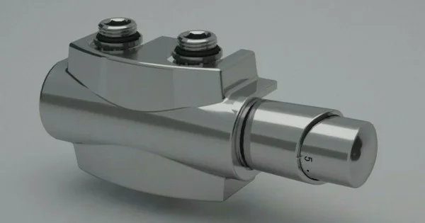 Heizkörper Armatur-Set für Mittelanschluss 50mm Eck Multiblock Chrom