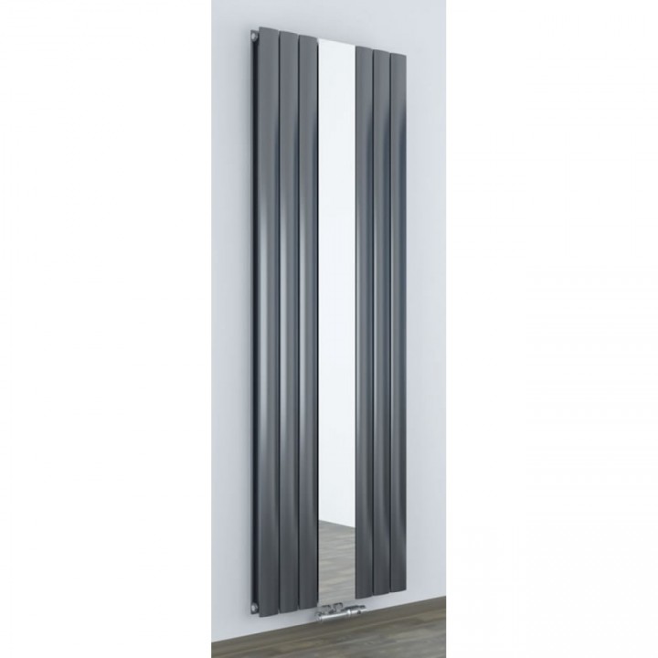 Design Spiegel Doppellagig Badheizkörper Anthrazit Mittelanschluss 1800x610x63