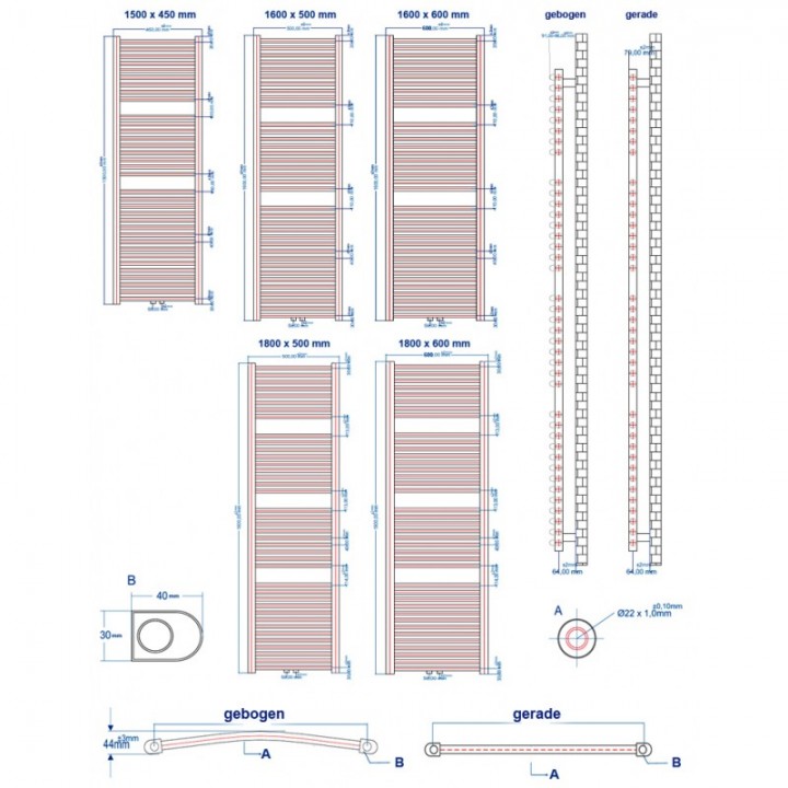 Badheizkörper 1600x600 Handtuchheizkörper Weiß gerade Mittelanschluss Badheizkörper 1600x600 Handtuchheizkörper Weiß gerade Mittelanschluss