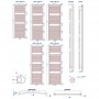 Badheizkörper 1800x600 mm Handtuchheizkörper Weiß gerade Mittelanschluss Badheizkörper 1800x600 mm Handtuchheizkörper Weiß gerade Mittelanschluss