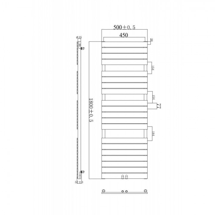 1800 x 500 mm Flach Weiß Badheizkörper Handtuchwärmer 1800 x 500 mm Flach Weiß Badheizkörper Handtuchwärmer