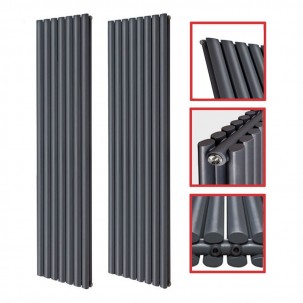 1800 x 468 mm Doppellagig Mittelanschluss Anthrazit (RAL 7016) Paneelheizkörper NEU Ellipse Design 1800 x 468 mm Doppellagig Mittelanschluss Anthrazit (RAL 7016) Paneelheizkörper NEU Ellipse Design