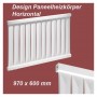 Paneelheizkörper 600x970 Radfin-Diamond Horizontal Weiß Seitenanschluss Paneelheizkörper 600x970 Radfin-Diamond Horizontal Weiß Seitenanschluss