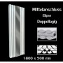 Spiegel Paneelheizkörper 1800x553 Doppellagig Weiß Ellipse Mittelanschluss