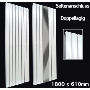 Spiegel Paneelheizkörper 1800x610 Doppellagig Weiß Flach Seitenanschluss Spiegel Paneelheizkörper 1800x610 Doppellagig Weiß Flach Seitenanschluss