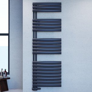 Ellipse Design Badheizkörper Handtuchwärmer Mittelanschluss Anthrazit 1768x600mm Ellipse Design Badheizkörper Handtuchwärmer Mittelanschluss Anthrazit 1768x600mm