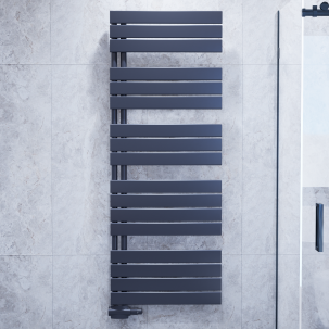 Flach Design Badheizkörper Handtuchwärmer Mittelanschluss Anthrazit 1576x600mm Flach Design Badheizkörper Handtuchwärmer Mittelanschluss Anthrazit 1576x600mm