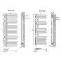 Flach Design Badheizkörper Handtuchwärmer Mittelanschluss Anthrazit 1800x600mm Flach Design Badheizkörper Handtuchwärmer Mittelanschluss Anthrazit 1800x600mm