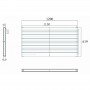 619 x 1200 mm Anthrazit Horizontal Paneelheizkörper Flach Seitenanschluss