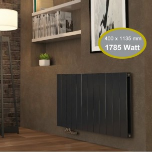 Aluminium Paneelheizkörper CLAUDIO 400X1135 Anthrazit Mittelanschluss