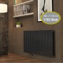 Aluminium Paneelheizkörper CLAUDIO 400X1135 Anthrazit Mittelanschluss Aluminium Paneelheizkörper CLAUDIO 400X1135 Anthrazit Mittelanschluss