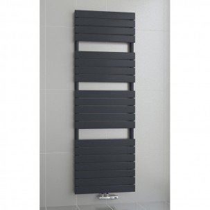 1500 x 450 mm Flach Anthrazit Badheizkörper Handtuchwärmer 1500 x 450 mm Flach Anthrazit Badheizkörper Handtuchwärmer