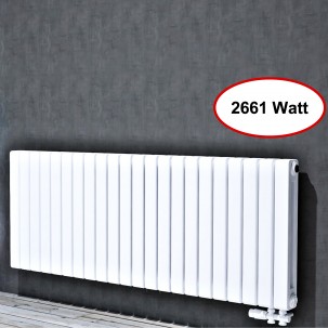 Horizontal 600x1560 Doppellagig Wandheizkörper Weiß