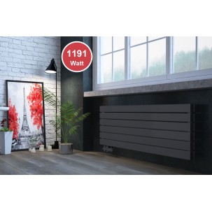 450 x 1200 mm Doppellagig Anthrazit Flach Heizkörper Paneelheizkörper Horizontal Badheizkörper