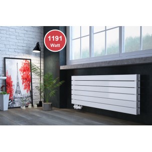 450 x 1200 mm doppellagig Weiß Flach Heizkörper Paneelheizkörper Horizontal Badheizkörper