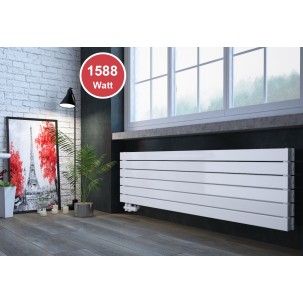 450 x 1600 mm doppellagig Weiß Flach Heizkörper Paneelheizkörper Horizontal Badheizkörper