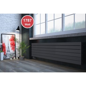 450 x 1800 mm doppellagig Anthrazit Flach Heizkörper Paneelheizkörper Horizontal Badheizkörper