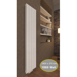 Aluminium Paneelheizkörper CLAUDIO 1800X375 Weiß Mittelanschluss