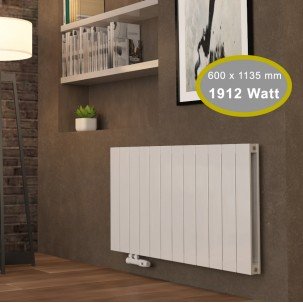 Aluminium Paneelheizkörper CLAUDIO 600X1135 Weiß Mittelanschluss