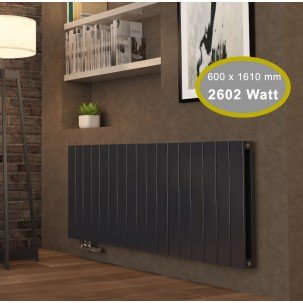 Aluminium Paneelheizkörper CLAUDIO 600X1610 Anthrazit Mittelanschluss