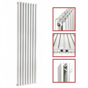 1800 x 472 Ellipse Doppellagig Weiss Seitenanschluss Paneelheizkörper