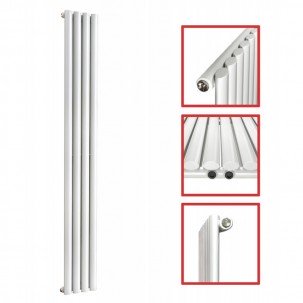 1800X 236 Ellipse Einlagig Weiss Seitenanschluss Paneelheizkörper