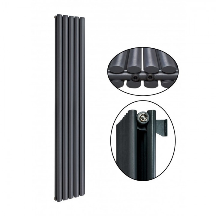 1800 x 332 mm Doppellagig Mittelanschluss Anthrazit Paneelheizkörper NEU Ellipse Design 1800 x 332 mm Doppellagig Mittelanschluss Anthrazit Paneelheizkörper NEU Ellipse Design