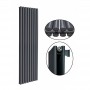 1800 x 536 mm Doppellagig Mittelanschluss Anthrazit (RAL 7016) Paneelheizkörper NEU Ellipse Design