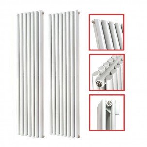 1800 x 536 mm Doppellagig Seitenanschluss Weiß Paneelheizkörper NEU Ellipse Design