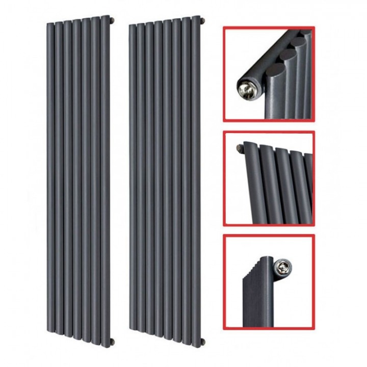 1600 x 536 mm Einlagig Seitenanschluss Anthrazit Paneelheizkörper NEU Ellipse Design 1600 x 536 mm Einlagig Seitenanschluss Anthrazit Paneelheizkörper NEU Ellipse Design