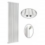 1800 x 604 mm Einlagig Mittelanschluss Paneelheizkörper NEU Ellipse Design