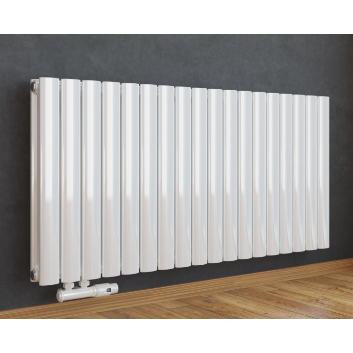 Horizontal Paneelheizkörper 600x1188 Doppellagig Wandheizkörper Heizwand Mittelanschluß Weiß