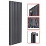 1800 x 608 mm Doppellagig Seitenanschluss Flach Anthrazit 1800 x 608 mm Doppellagig Seitenanschluss Flach Anthrazit