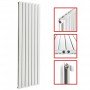 1800 x 608 mm Doppellagig Seitenanschluss Flach Weiß 1800 x 608 mm Doppellagig Seitenanschluss Flach Weiß