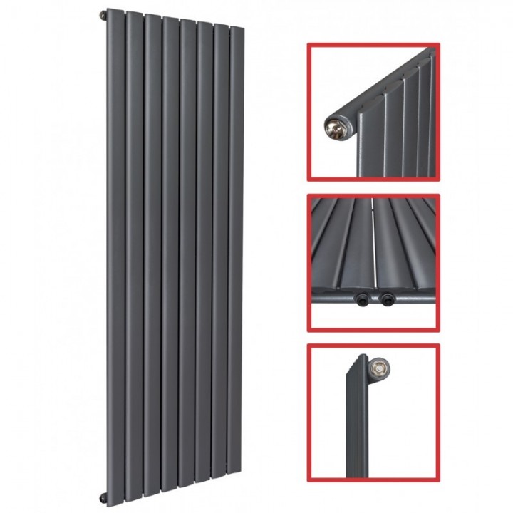 1600 x 604 mm Einlagig Mittelanschluss Flach Anthrazit 1600 x 604 mm Einlagig Mittelanschluss Flach Anthrazit