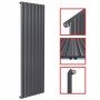 1800 X 528 Einlagig Mittelanschluss Flach Anthrazit 1800 X 528 Einlagig Mittelanschluss Flach Anthrazit