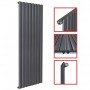 1600 x 604 mm Einlagig Setenanschluss Flach Anthrazit 1600 x 604 mm Einlagig Setenanschluss Flach Anthrazit