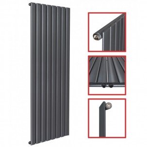 1800 x 604 mm Einlagig Mittelanschluss Flach Anthrazit 1800 x 604 mm Einlagig Mittelanschluss Flach Anthrazit