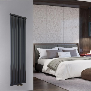 Paneelheizkörper 1600x490 Radfin-Diamond Anthrazit Mittelanschluss