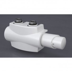 Heizkörper Armatur-Set für Mittelanschluss 50mm Eck Multiblock Weiss Heizkörper Armatur-Set für Mittelanschluss 50mm Eck Multiblock Weiss
