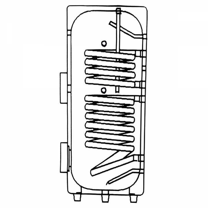 Trinkwasserspeicher Warmwasserspeicher Solarspeicher Brauchwasserspeicher 2 Wärmetauscher 300L