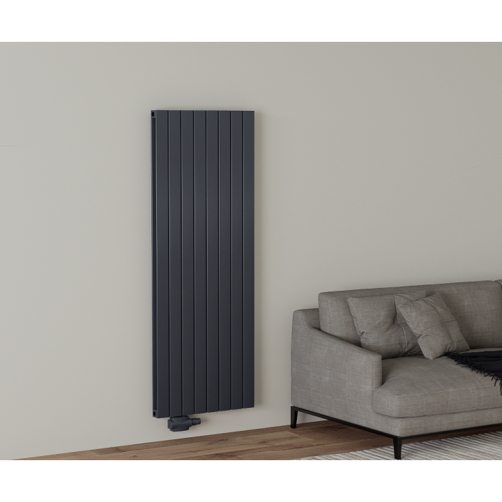 Alu Doppellagig Paneelheizkörper Versetzter Aluminium Wandheizkörper Vertikal Anthrazit 1600x616 Alu Doppellagig Paneelheizkörper Versetzter Aluminium Wandheizkörper Vertikal Anthrazit 1600x616