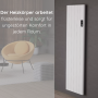 Flach Alu Vertikal Wand Elektroheizung mit Thermostat Effizient WLAN-fähig Konvektor Weiß Flach Alu Vertikal Wand Elektroheizung mit Thermostat Effizient WLAN-fähig Konvektor Weiß