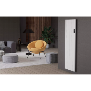 Flach Alu Vertikal Wand Elektroheizung mit Thermostat Effizient WLAN-fähig Konvektor Weiß Flach Alu Vertikal Wand Elektroheizung mit Thermostat Effizient WLAN-fähig Konvektor Weiß