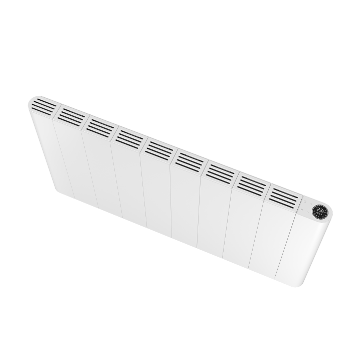 Alu Horizontal Wand Elektroheizung 2000 Watt mit Thermostat Effizient WLAN-fähig Konvektor Weiß 500x907