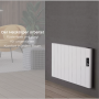 Flach Horizontal Wand Elektroheizung mit Thermostat Effizient WLAN-fähig Konvektor Weiß Flach Horizontal Wand Elektroheizung mit Thermostat Effizient WLAN-fähig Konvektor Weiß